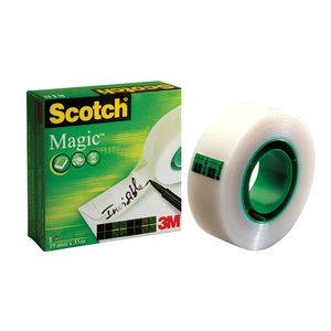 Banda adeziva 3M Magic Tape Scotch 19 mm x 33 m invizibila