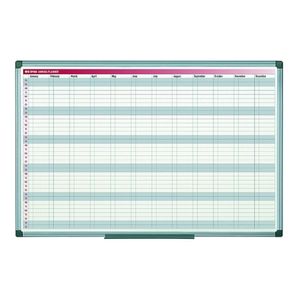 Planner magnetic anual Bi-Silque saptamani/luni rama din aluminiu 60 x 90 cm