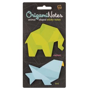 Notes adeziv Origami, elefant si pasare