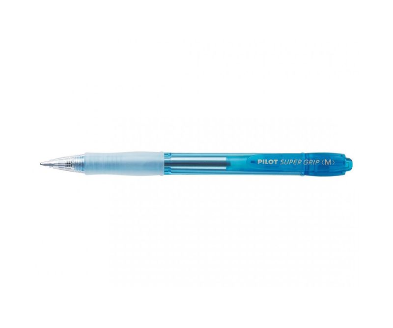 Pix-cu-bila-Pilot-Supergrip-Neon-retractabil-0.9-mm-bleu