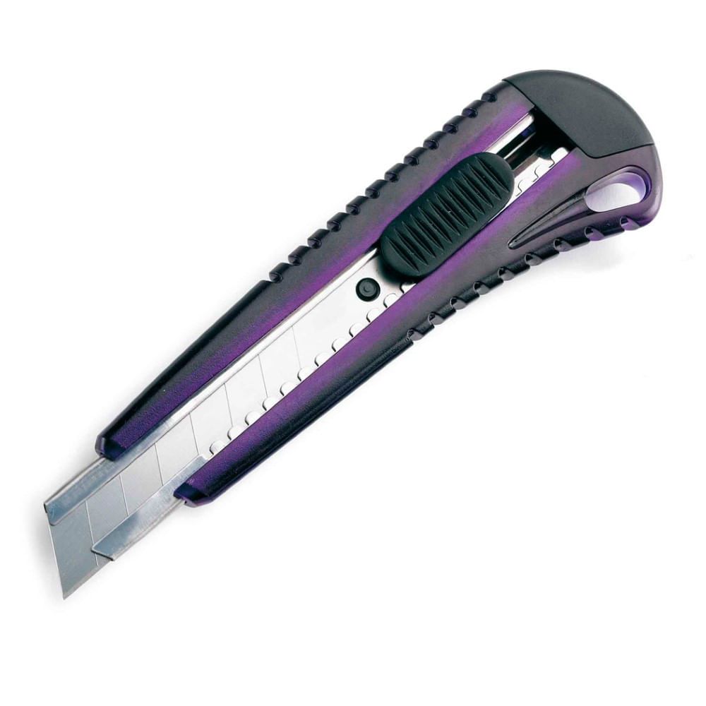 Cutter mare Rapesco, 18mm, cu sina metal, blister - Dacris.net