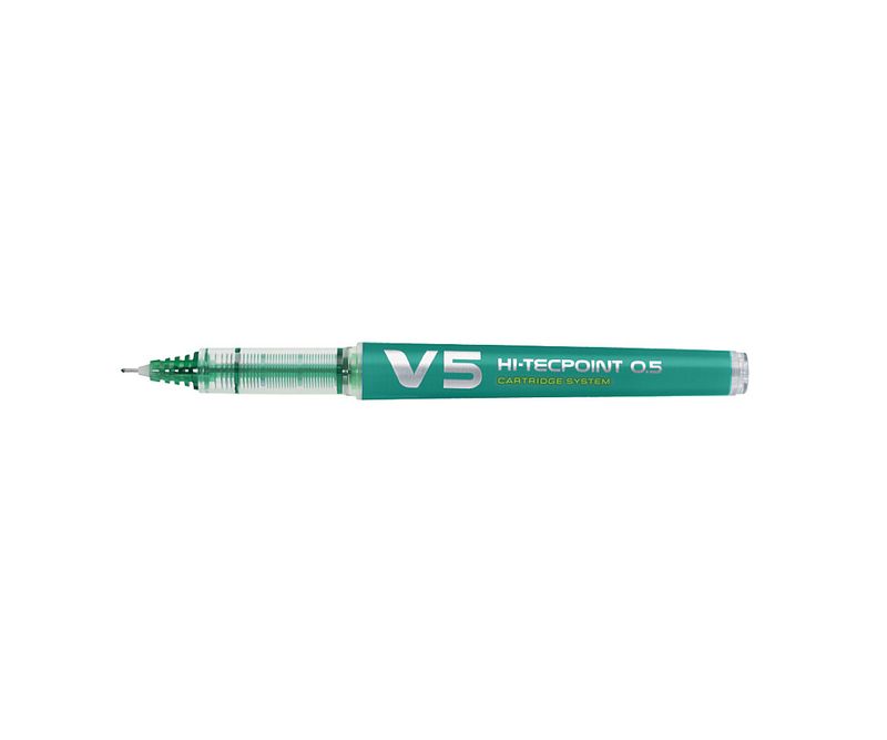 Roller-reincarcabil-Pilot-V5-Hi-Tecpoint-0.5-mm-verde