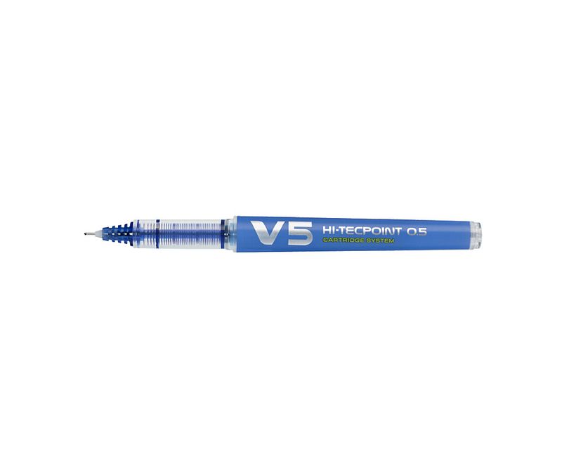 Roller-reincarcabil-Pilot-V5-Hi-Tecpoint-0.5-mm-albastru