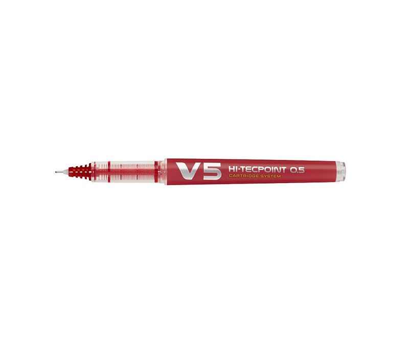 Roller-reincarcabil-Pilot-V5-Hi-Tecpoint-0.5-mm-rosu