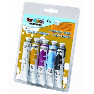 Tempera la tub Toy Color 12 ml 5 culori