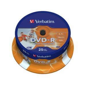 DVD-R Verbatim printable 25 bucati/set