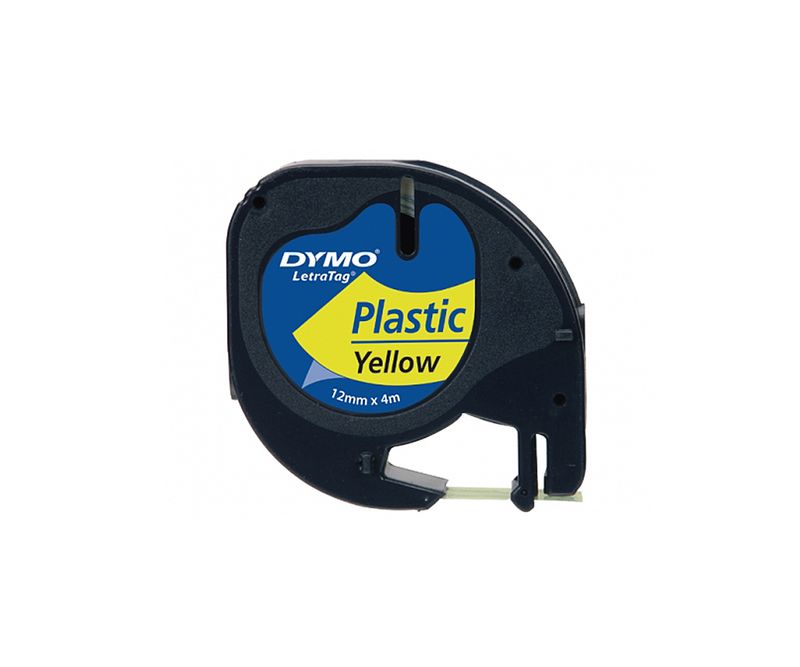 Banda-Dymo-Letratag-plastic-12-mm-x-4-m-galben