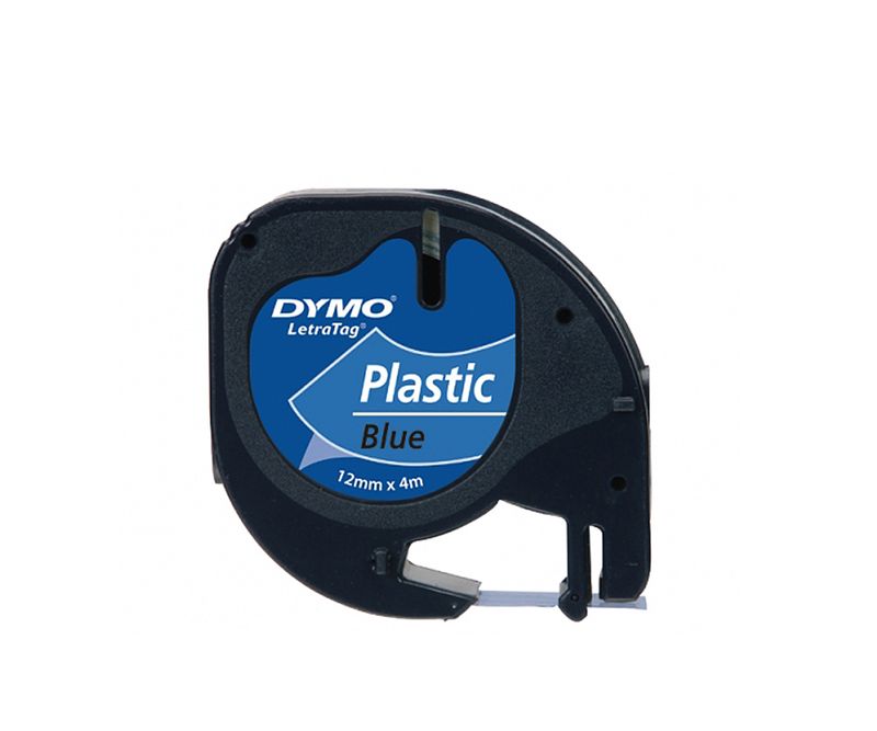 Banda-Dymo-Letratag-plastic-12-mm-x-4-m-albastru
