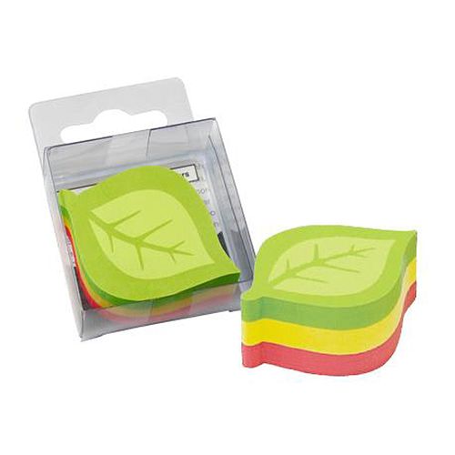 Notite adezive Info Notes 50 x 50 mm forma frunza 225 file