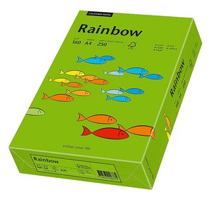 Carton A4 Rainbow 160 g/mp  250 coli/top verde intens