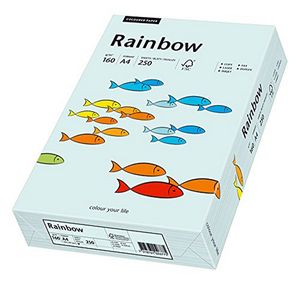 Carton A4 Rainbow 160 g/mp  250 coli/top albastru pastel