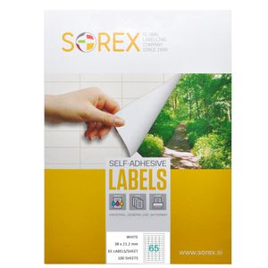 Etichete autoadezive Sorex 65/A4 38 x 21.2 mm