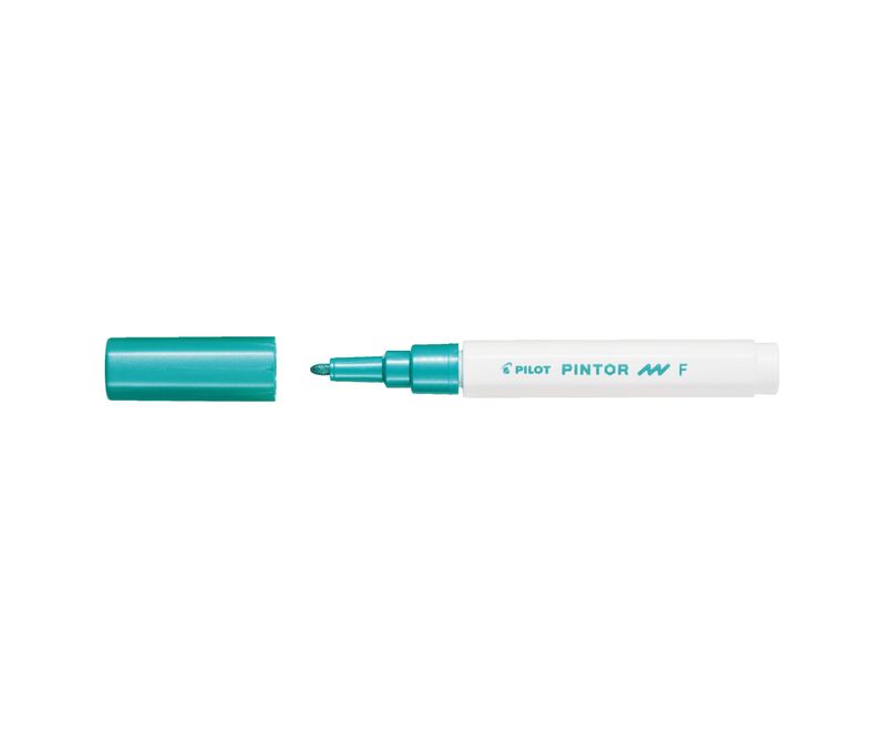 Marker-cu-vopsea-Pilot-Pintor-varf-fin-verde-metalic