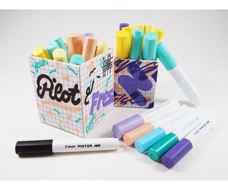 Marker-cu-vopsea-Pilot-Pintor-Pastel-F-culori-pastelate-1mm-varf-rotund-verde-1