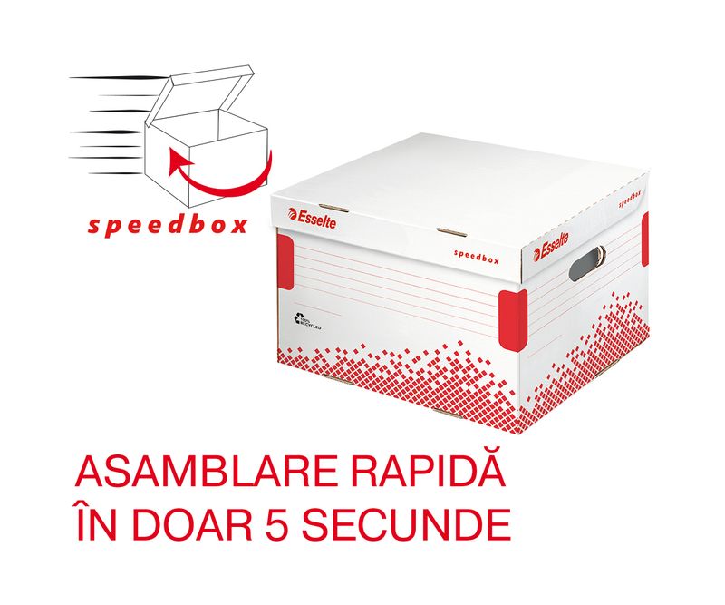 Container pentru arhivare si transport, Esselte Speedbox, cu capac L