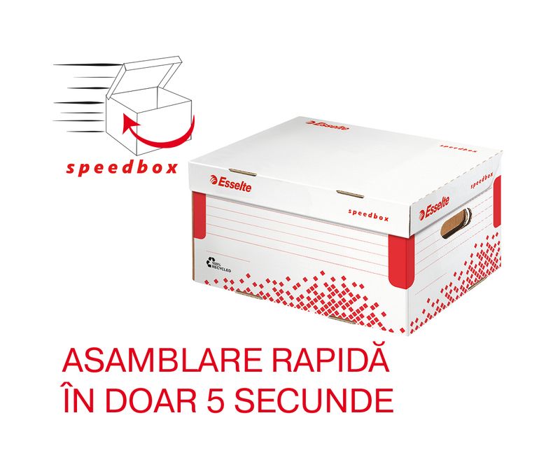 Container pentru arhivare si transport Esselte Speedbox, cu capac, "S"