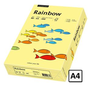 Hartie A4 Rainbow 80 g/mp 500 coli/top galben pastel pret per top