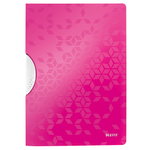 Dosar cu clip Leitz Wow ColorClip, PP, roz metalizat