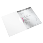 Dosar cu clip Leitz Wow ColorClip, PP, roz metalizat