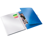 Caiet-Leitz-WOW-Be-Mobile-A4-coperta-PP-cu-spira-80-file-dictando-albastru-metalizat-0