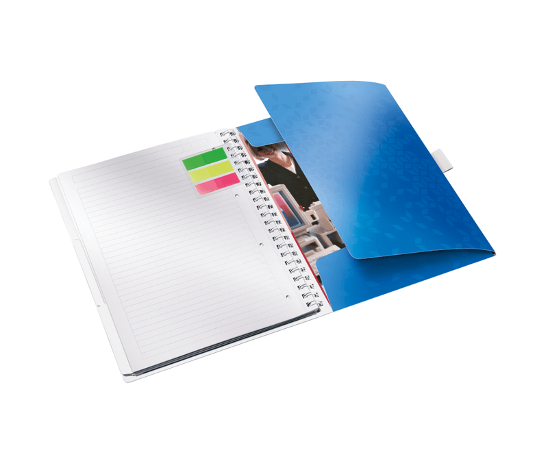 Caiet-Leitz-WOW-Be-Mobile-A4-coperta-PP-cu-spira-80-file-dictando-albastru-metalizat-0