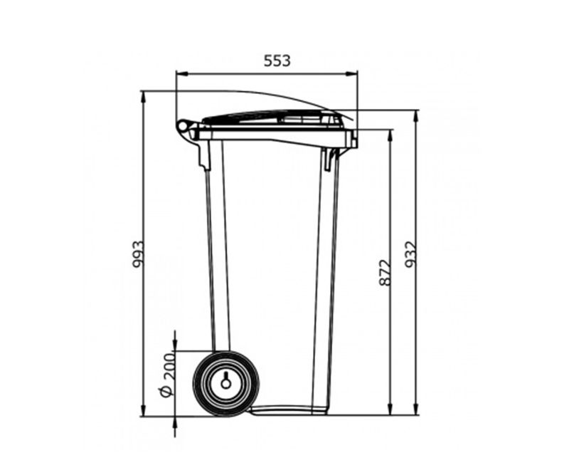 Europubela 120 l, neagra