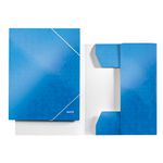 Mapa-carton-Leitz-Wow-inchidere-cu-elastic-albastru-metalizat