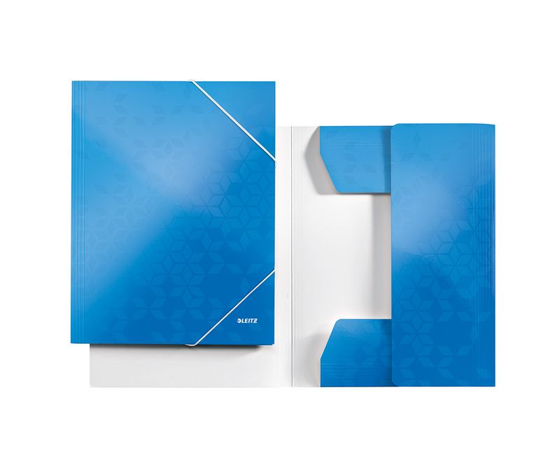 Mapa-carton-Leitz-Wow-inchidere-cu-elastic-albastru-metalizat