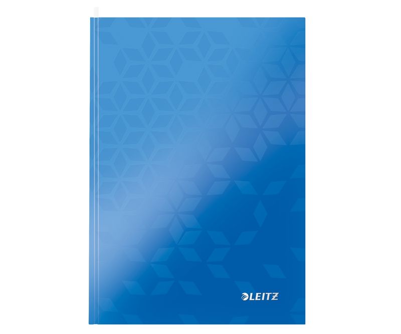Caiet de birou Leitz WOW, A5, coperta dura, 80 file, matematica, albastru metalizat