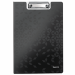 Clipboard dublu Leitz WOW, A4, PP. negru metalizat