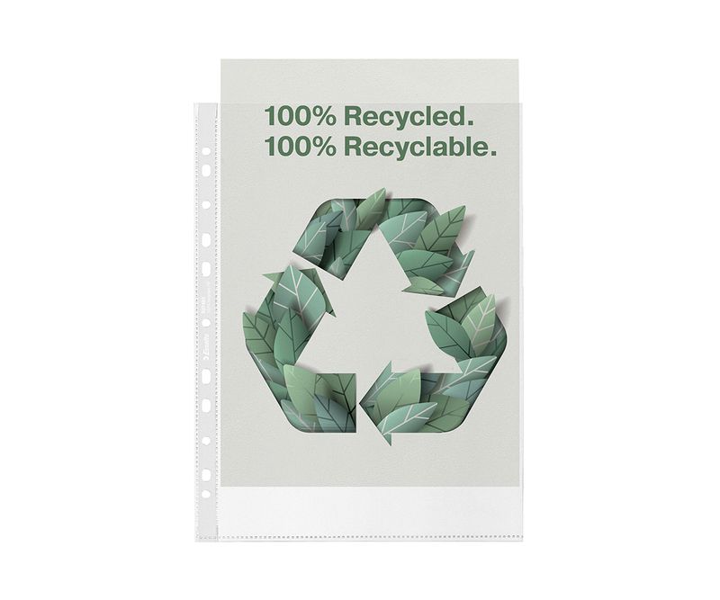 Folie de protectie Esselte Recycled, PP, 70 microni, A4 , cutie de 100 buc