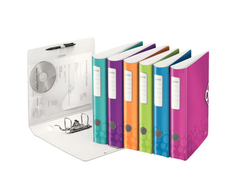 Biblioraft-Leitz-Active-WOW-180-PP-A4-6.5-cm-roz-metalizat