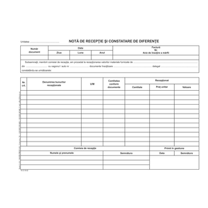 NIR fara TVA A4 2 exemplare hartie autocopiativa