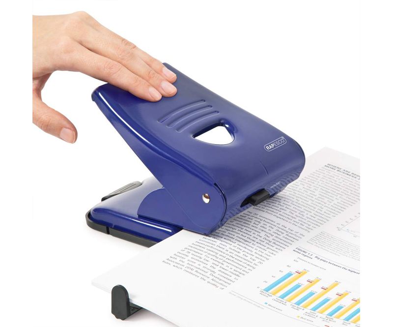 Perforator-metalic-Rapesco-40-coli-albastru