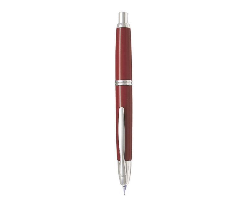 Stilou-Pilot-Capless-Rhodium-varf-mediu-rosu