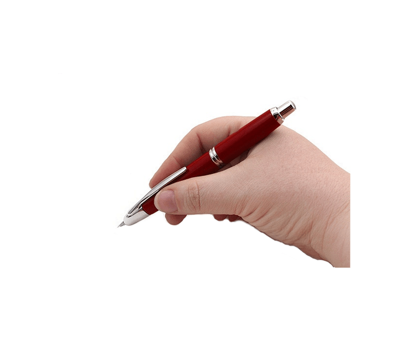 Stilou-Pilot-Capless-Rhodium-varf-mediu-rosu