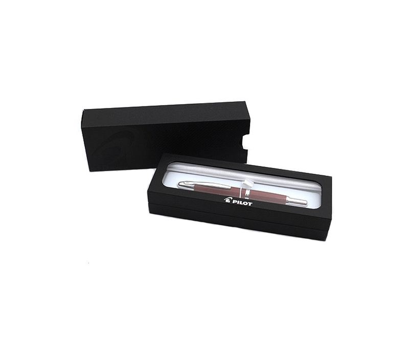Stilou-Pilot-Capless-Rhodium-varf-mediu-rosu