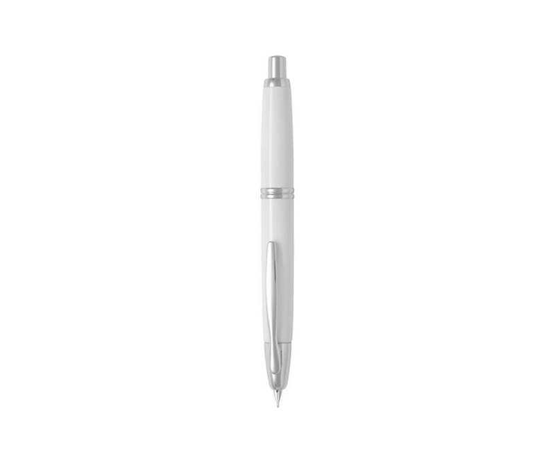 Stilou-Pilot-Capless-Rhodium-varf-mediu-alb