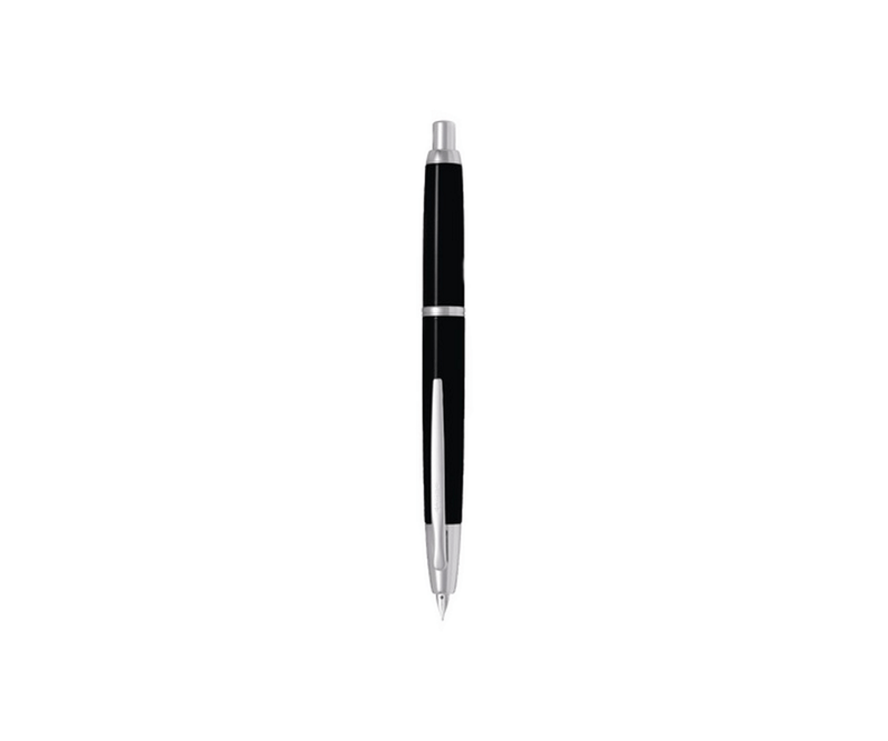 Stilou-Pilot-Capless-Rhodium-varf-fin-negru