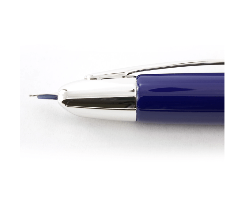 Stilou-Pilot-Capless-Rhodium-varf-fin-albastru