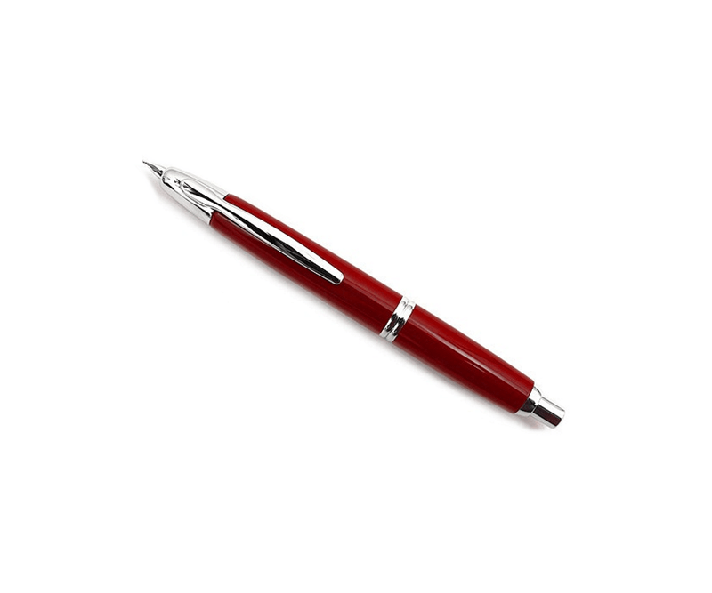 Stilou-Pilot-Capless-Rhodium-varf-fin-rosu
