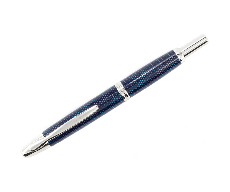 Stilou-Capless-Rhodium-Graphite-Albastru-Varf-Fin