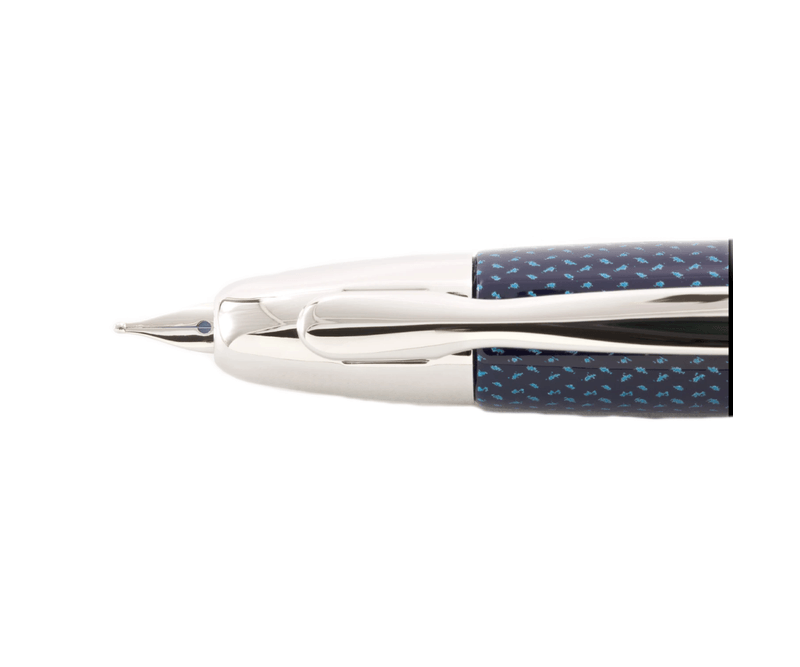 Stilou-Capless-Rhodium-Graphite-Albastru-Varf-Fin