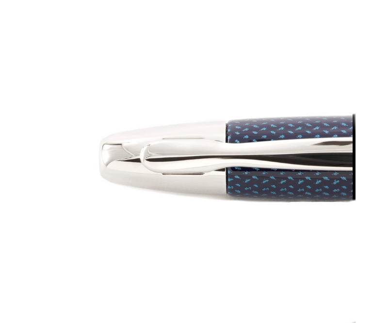 Stilou-Capless-Rhodium-Graphite-Albastru-Varf-Fin