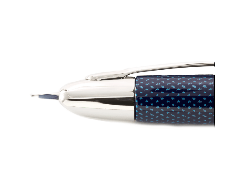 Stilou-Capless-Rhodium-Graphite-Albastru-Varf-Fin
