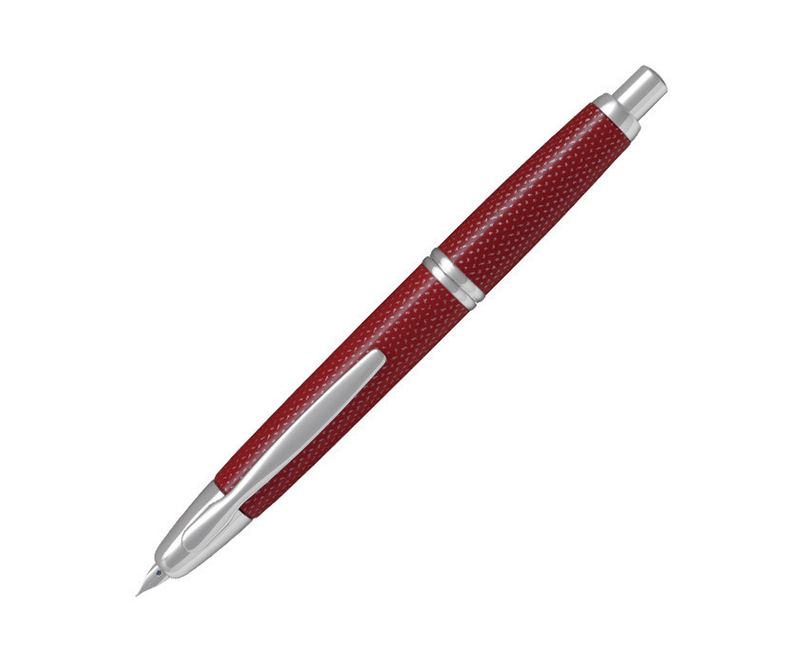 Stilou-Capless-Rhodium-Graphite-rosu-varf-mediu