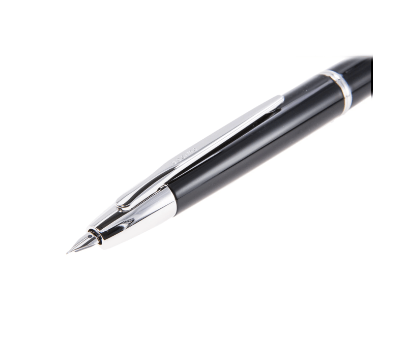 Stilou-Pilot-Capless-Decimo-Rhodium-varf-mediu-negru