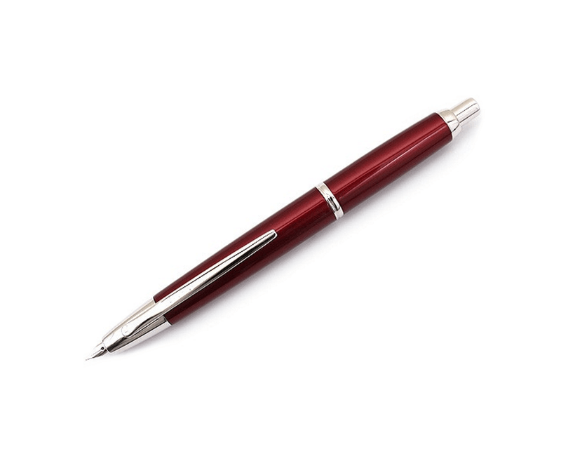Stilou-Pilot-Capless-Decimo-Rhodium-varf-mediu-rosu