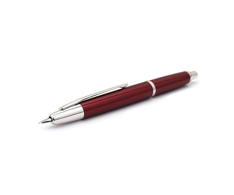 Stilou-Pilot-Capless-Decimo-Rhodium-varf-mediu-rosu