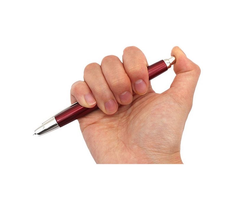 Stilou-Pilot-Capless-Decimo-Rhodium-varf-mediu-rosu